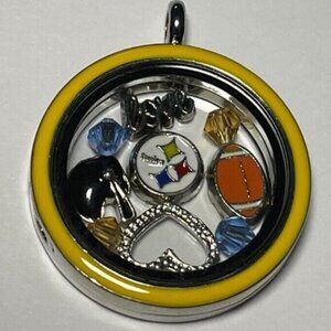 Pittsburgh Steelers NFL Memory Charm Locket w/ 22 IN chain NEW